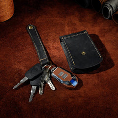 Handmade Leather Mens Cool Key Wallet Car Key Holder Key Case for Men - imessengerbags