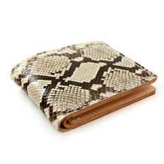 [On Sale] Handmade Cool Mens Snake Skin Small Wallet Slim billfold Wallets with Zippers - imessengerbags