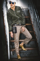 Cool Leather Mens Snake Biker Belt Pouch Waist Bag Drop Leg Bag for Men - imessengerbags
