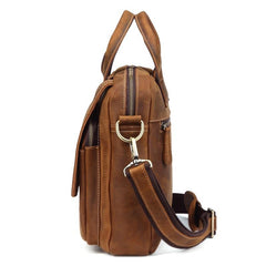 VINTAGE LEATHER MENS LARGE BRIEFCASES BUSINESS BRIEFCASEs COOL SHOULDER BAG HANDBAGS FOR MEN - imessengerbags