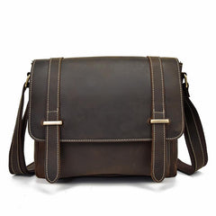 Vintage Leather Messenger Bag Shoulder Bag CrossBody Bag For Men - imessengerbags