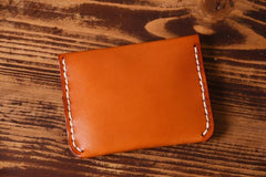 Handmade Mens Cool billfold Leather Wallet Men Small Card Slim Wallets Bifold for Men - imessengerbags