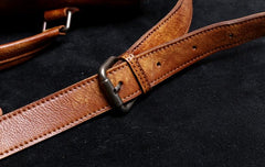 Genuine Leather Mens Cool Messenger Bag Briefcase Chest Bag Bike Bag Cycling Bag for men