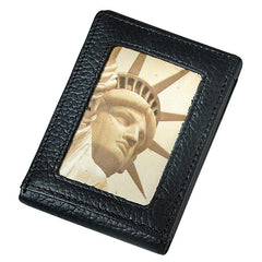 Handmade Leather Mens Cool Slim Leather Wallet Card Wallet Holders Men Small Wallets Bifold for Men - imessengerbags