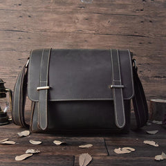 Vintage Leather Messenger Bag Shoulder Bag CrossBody Bag For Men - imessengerbags