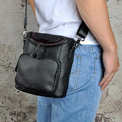 Leather Belt Pouch Mens Small Cases Waist Bag Hip Pack Belt Bag Fanny Pack Bumbag for Men - imessengerbags