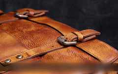 Genuine Leather Mens Cool Messenger Bag Briefcase Chest Bag Bike Bag Cycling Bag for men