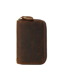 Handmade Leather Mens Cool Key Wallet Car Key Holder Case Slim Card Coin Wallet for Men - imessengerbags