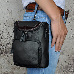 Leather Belt Pouch Mens Small Cases Waist Bag Hip Pack Belt Bag Fanny Pack Bumbag for Men - imessengerbags