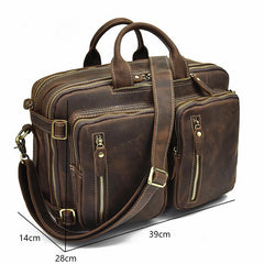 Genuine Leather Mens Cool Messenger Bag Work Bag Satchel Bag Briefcase Bag for men - imessengerbags