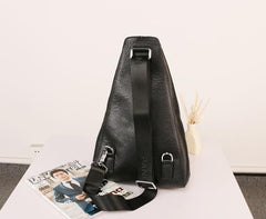 Leather Mens Sling Bag Sling Shoulder Bag Sling Backpack for men - imessengerbags