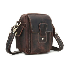 Cool Leather Mens Camera Bag Small Shoulder Bag Crossbody Bag For Men