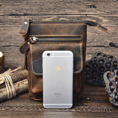 Leather Belt Pouch Mens Cases Waist Bag Hip Pack Belt Bag Fanny Pack Bumbag for Men - imessengerbags
