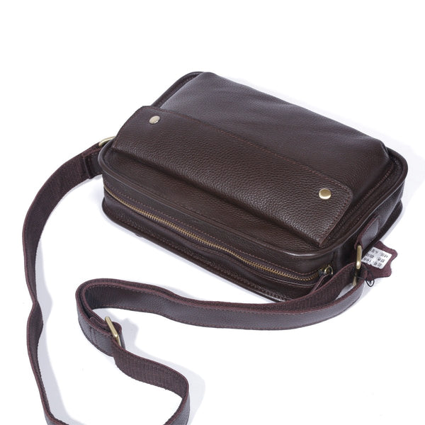 Genuine Leather Mens Cool Messenger Bag Small Bag Chest Bag Bike Bag Cycling Bag for men - imessengerbags