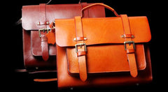 Genuine Leather Mens Cool Messenger Bag Briefcase Satchel Bag Bike Bag Cycling Bag for men