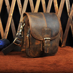 Cool Mens Leather Side Bag Belt Pouch Holster Belt Case Waist Pouch for Men