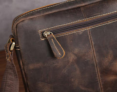 Handmade Leather Mens Cool Small Messenger Bag iPad Bag Chest Bag Bike Bag Cycling Bag for men - imessengerbags