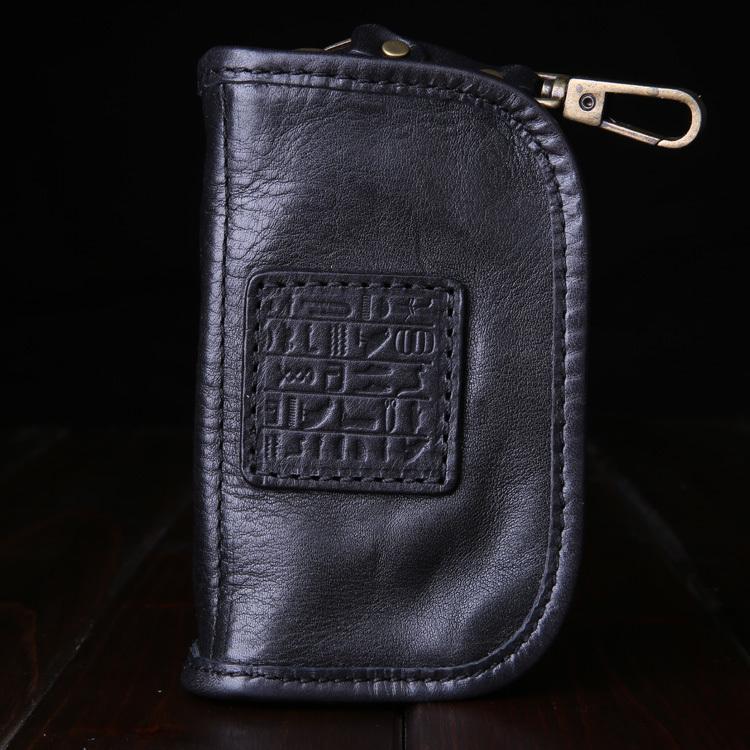 Genuine Leather Mens Cool Key Wallet Car Key Holder Car Key Case for Camel Men - imessengerbags