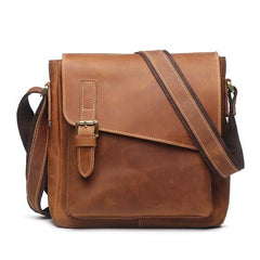 Cool Leather Men Vintage Coffee Messenger Bag Shoulder Bags for Men