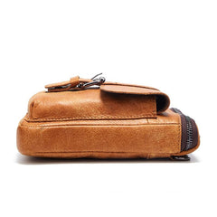 Leather Belt Pouch Mens Small Cases Waist Bag Hip Pack Belt Bag Fanny Pack Bumbag for Men - imessengerbags