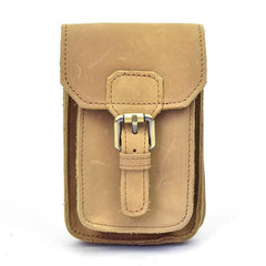 MEN LEATHER Belt Pouch WAIST BAG HIP PACK BELT BAG CELL PHONE HOLSTERS - imessengerbags