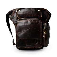Leather Belt Pouch Mens Small Cases Waist Bag Hip Pack Belt Bag Fanny Pack Bumbag for Men - imessengerbags