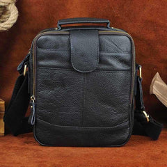 Small Leather Mens SIDE BAG COURIER BAG Messenger Bag Shoulder Bag for Men