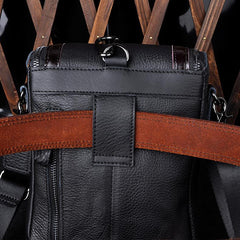 Leather Belt Pouch Mens Small Cases Waist Bag Hip Pack Belt Bag Fanny Pack Bumbag for Men - imessengerbags