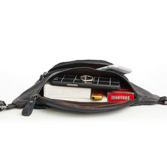 Leather Fanny Pack Mens Waist Bag Hip Pack Belt Bag Bumbag for Men - imessengerbags