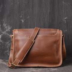Cool Leather Men Vintage Coffee Messenger Bag Shoulder Bags for Men - imessengerbags
