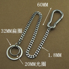 304 Solid Stainless Steel 15inch Wallet Chain Cool Punk Rock Biker Trucker Wallet Chain Trucker Wallet Chain for Men - imessengerbags