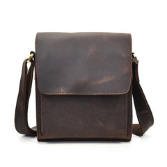 Genuine Leather Mens Cool Messenger Bag SHOULDER BAG CHEST BAG BIKE BAG CYCLING BAG