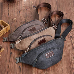 Leather Fanny Pack Mens Waist Bag Hip Pack Belt Bag Bumbag for Men - imessengerbags