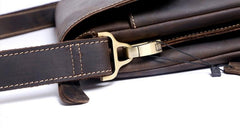 Handmade Leather Mens Cool Messenger Bag Chest Bag Bike Bag Cycling Bag for men