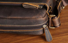 Handmade Leather Mens Cool Small Messenger Bag iPad Bag Chest Bag Bike Bag Cycling Bag for men - imessengerbags