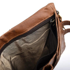 Cool Leather Mens Zip Wallet billfold Slim Bifold Wallet Card Wallet for Men - imessengerbags