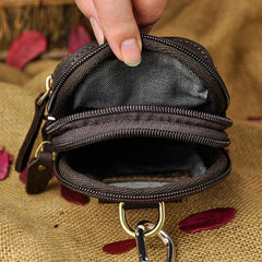Leather Belt Pouch Mens Small Cases Waist Bag Hip Pack Belt Bag Fanny Pack Bumbag for Men - imessengerbags
