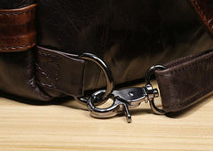 Genuine Leather Mens Cool Messenger Bag Briefcase Backpack Bag Travel Bag for Men - imessengerbags