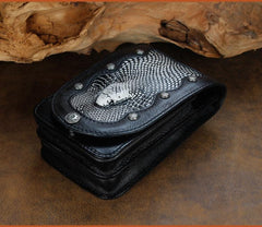 Cool Leather Mens Snake Biker Belt Pouch Waist Bag Drop Leg Bag for Men - imessengerbags