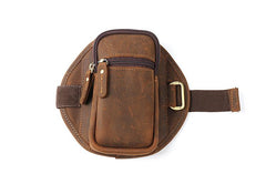 Handmade Leather Mens Running Armband for Cell Phones Sleeve Pouch Arm Case - imessengerbags