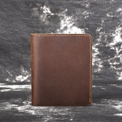 Vintage Mens Leather Slim Small Wallet Cool billfold Slim Bifold Wallets for Men - imessengerbags