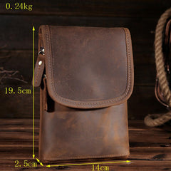 Leather Belt Pouch Mens Small Cases Waist Bag Hip Pack Belt Bag Fanny Pack Bumbag for Men