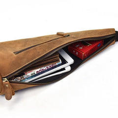 Cool Leather Sling Bag for Men Vintage Chest Bag Crossbody Sling Bags For Men - imessengerbags