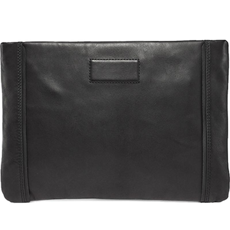 Genuine Leather Mens Clutch Cool Slim Wallet Zipper Clutch Wristlet Wallet for Men