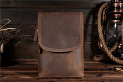 Leather Belt Pouch Mens Small Cases Waist Bag Hip Pack Belt Bag Fanny Pack Bumbag for Men