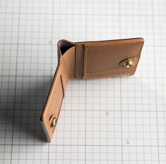 Handmade Leather Mens Cool Slim Leather Wallet Men Small Wallets Bifold for Men - imessengerbags