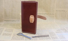 Handmade Leather Womens Vintage Long Wallet Cute Long Wallet for Women
