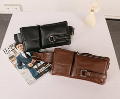 Leather Mens FANNY PACK MENS WAIST BAG HIP PACK BELT BAG FOR MEN