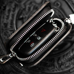 Handmade Leather Tooled Mens Cool Car Key Wallet Car Key Holder Car Key Case for Men - imessengerbags