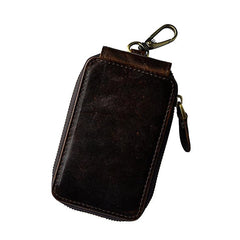 Handmade Leather Mens Cool Key Wallet Car Key Holder Case Card Wallet for Men - imessengerbags